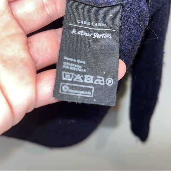 And other stories navy blue knit alpaca wool blend sweater size xsmall - Picture 3 of 6